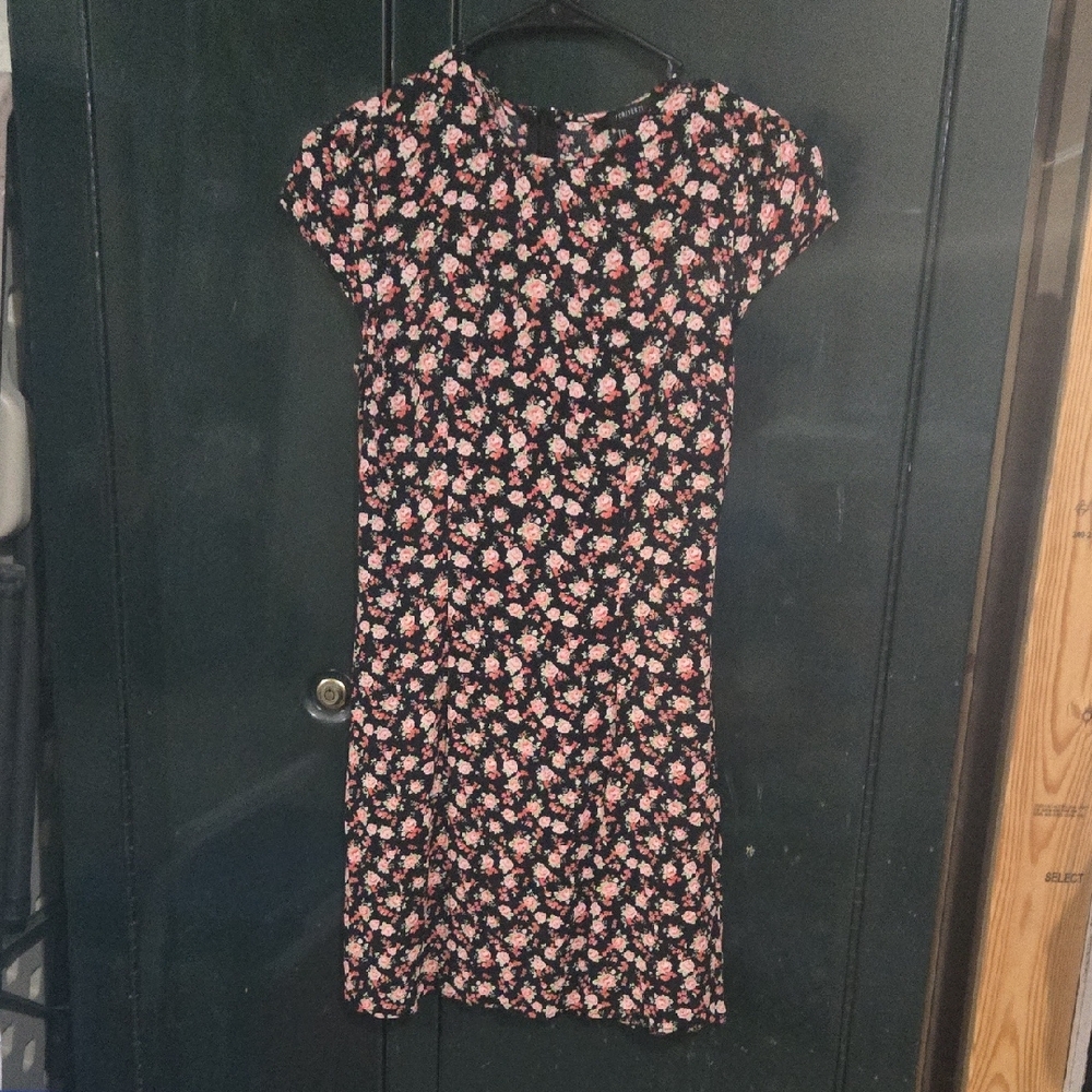 Forever 21 Black and Pink Floral Mini Dress